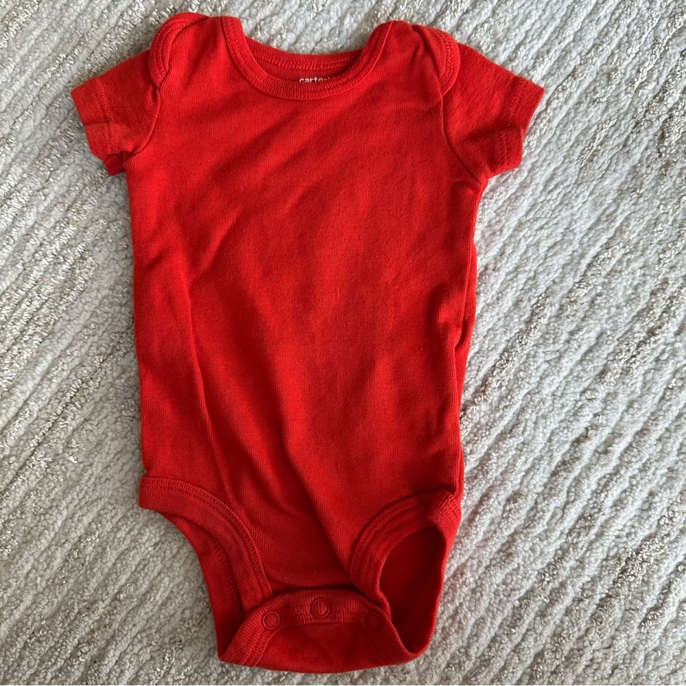Carters Red Baby Onesie 0-3M